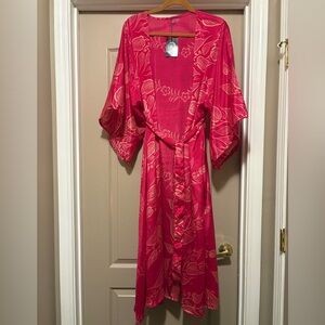 Luna Wild 100% Silk One of a kind Kimono OS